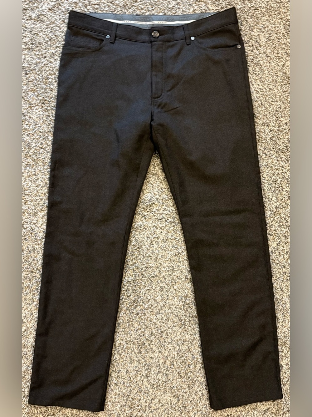 Ermenegildo Zegna Dress Pants 38x32 Dark Brown Wool Flat Front 5 Pocket